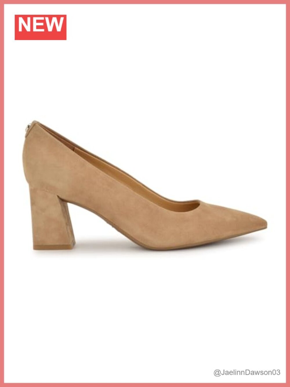 Suede Dress Pumps with Block Heel, Pointed Toe for Formal Events